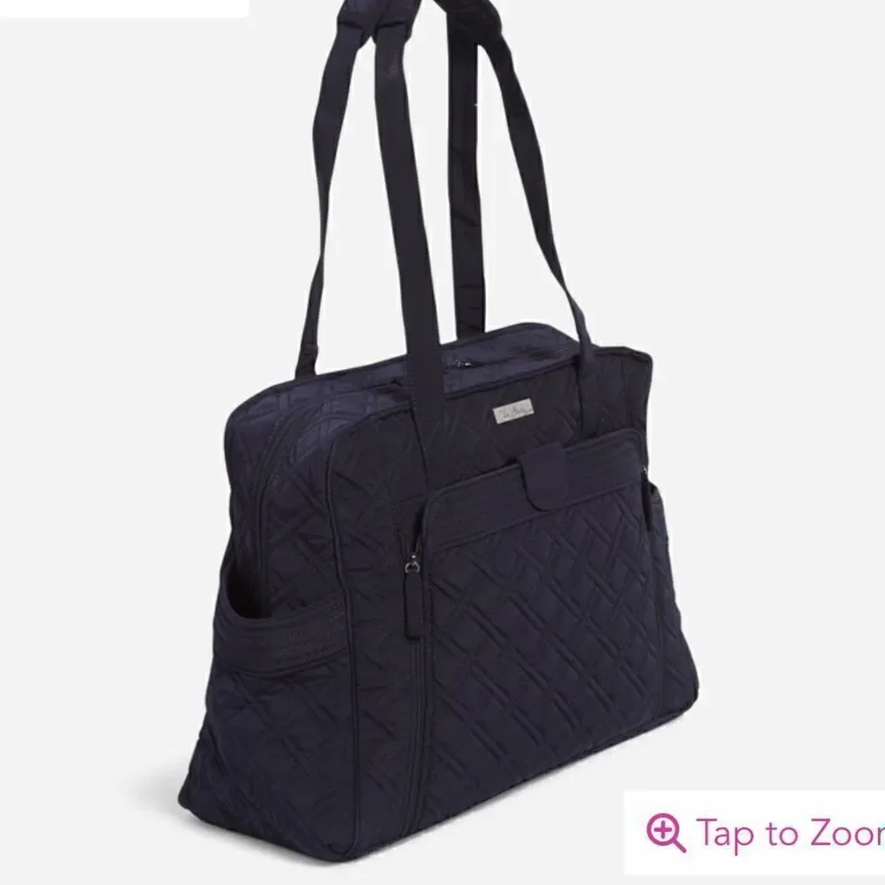 Vera Bradley Large Stroll Around Diaper Bag in Microfiber Classic Navy NWT